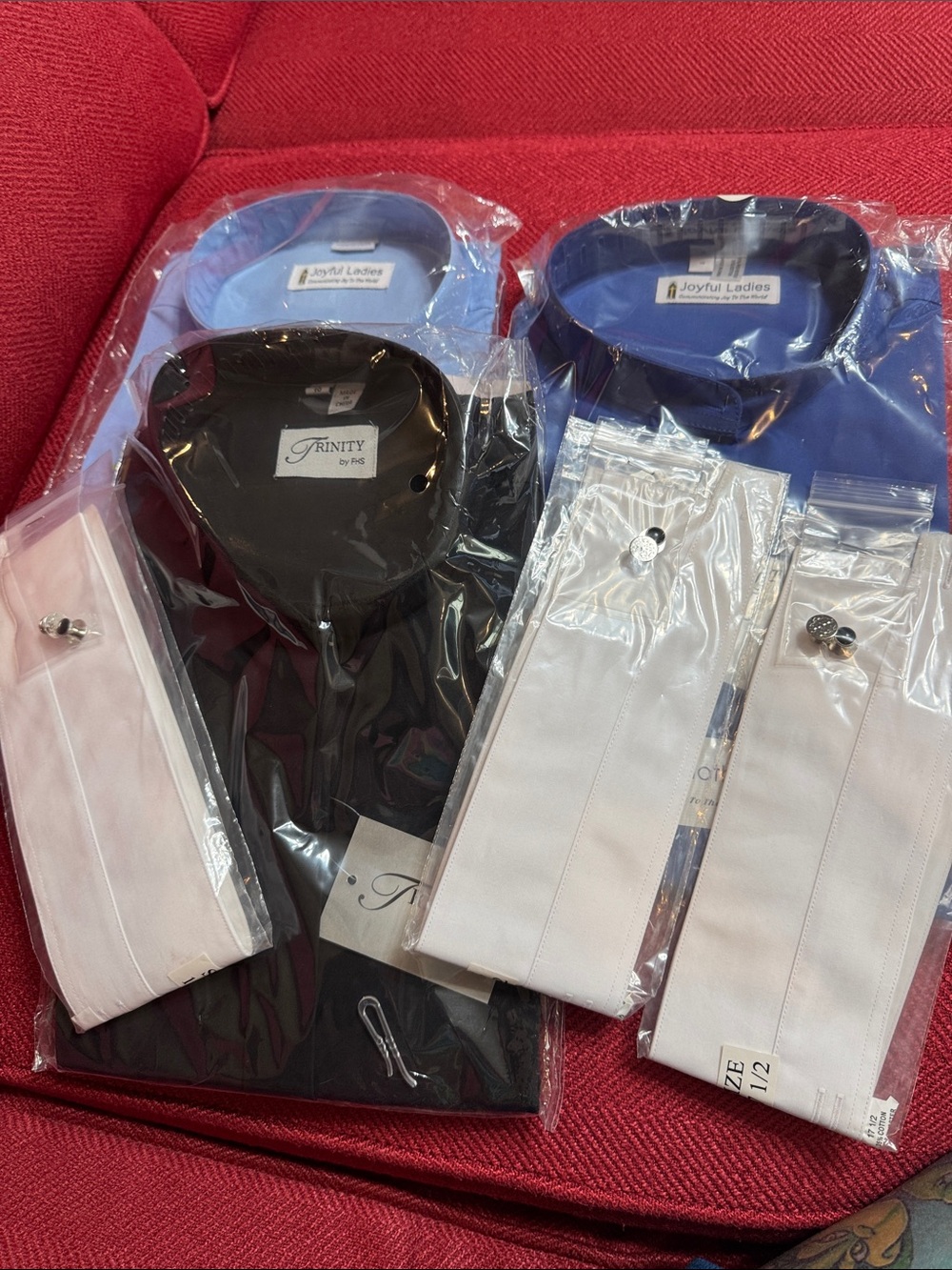 Women’s Clergy Shirt Bundle with 3 White  cloth collars